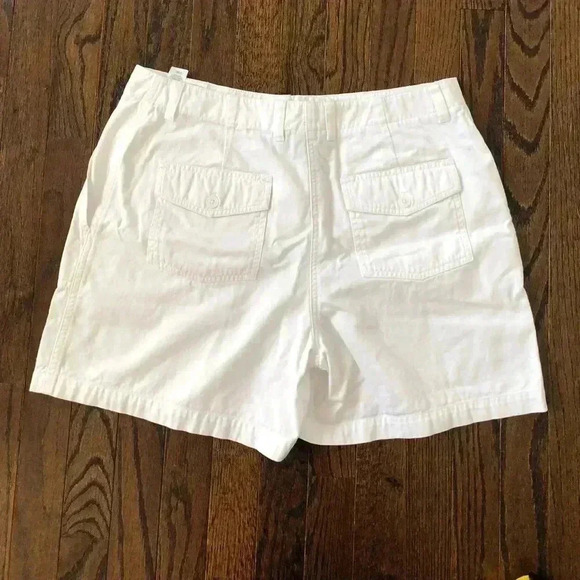Jones New York Signature Women’s 12 White 100% Cotton Deep Pocket Shorts - Picture 7 of 11